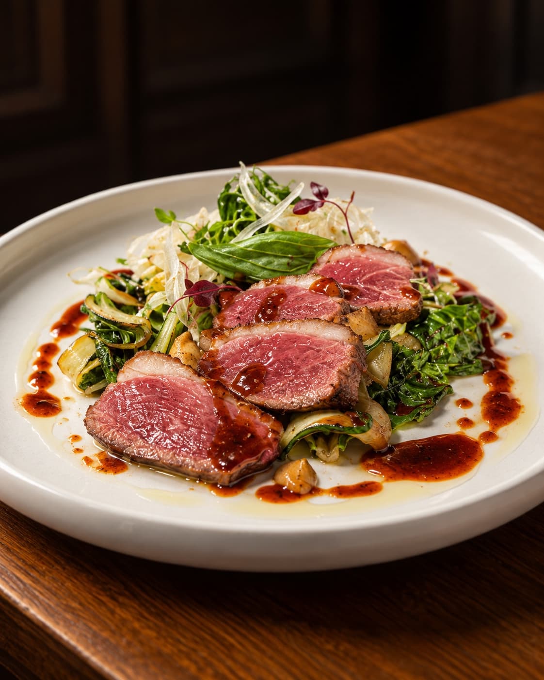 Magret de canard et légumes de saison